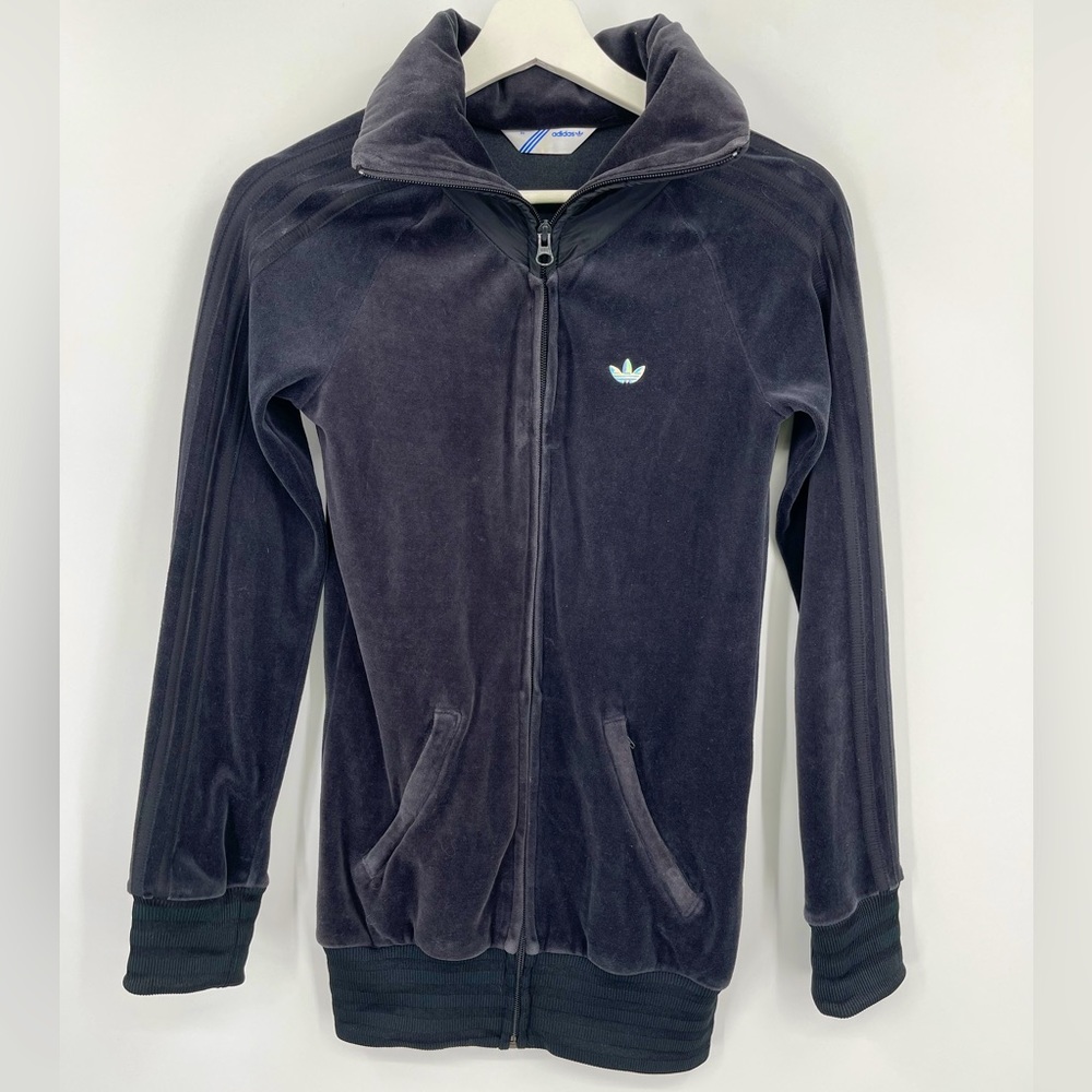 ADIDAS Velvet Vibes Superstar Track Jacket Retro 2000s Grey Lux Velvet Size XS
